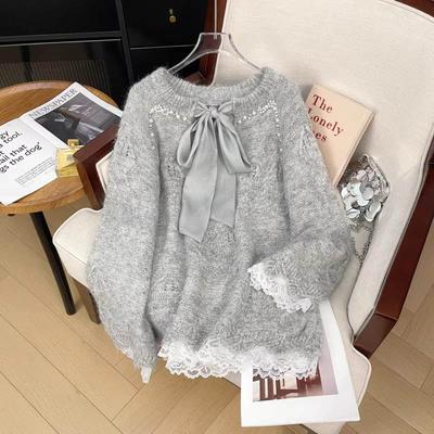 Sweater for Women Autumn Winter Thickened  Warm Knitted Stretchy Long Sleeve Oversize Tops