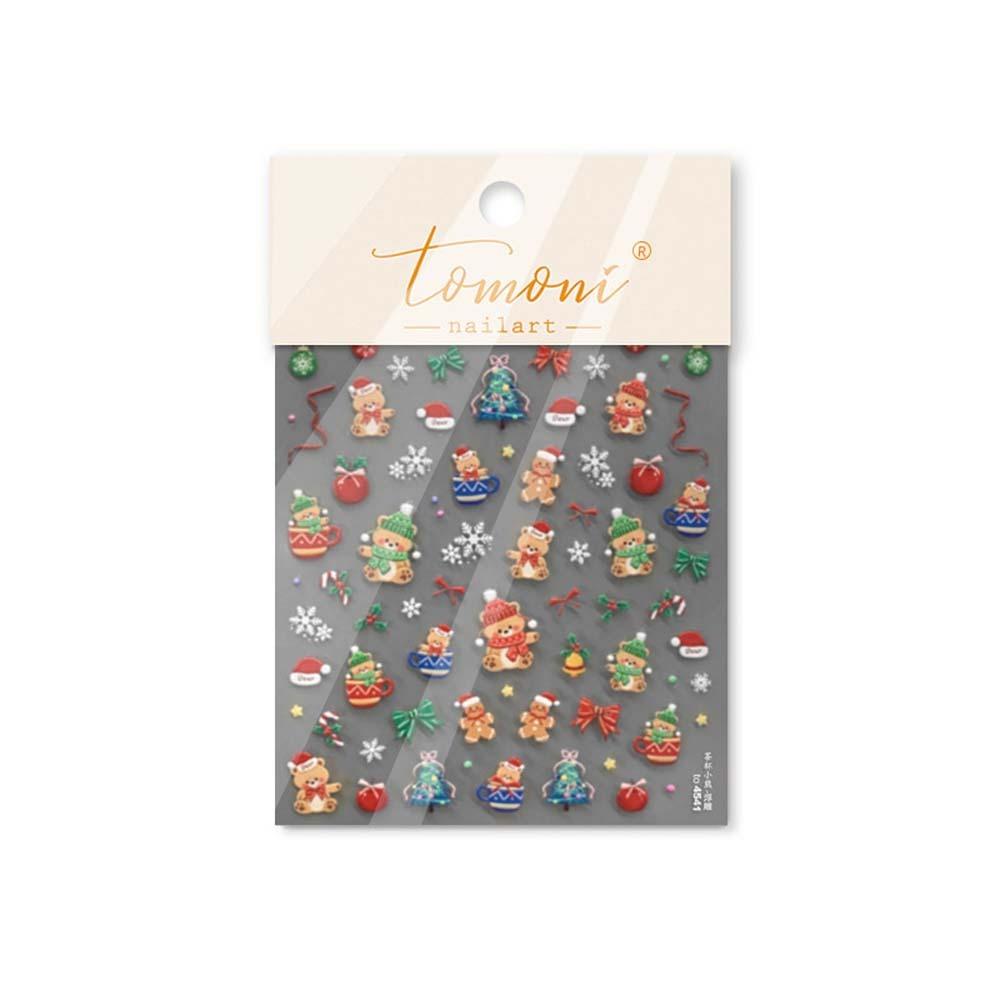 5D  Christmas Nail Sticker Nail Accessories Xmas Nail Decoration  Winter