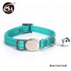 Reflective Nylon Cat Collar with Engraved Metal Buckle