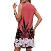 2025 European & American Sleeveless Round Neck Printed Dress for Women
