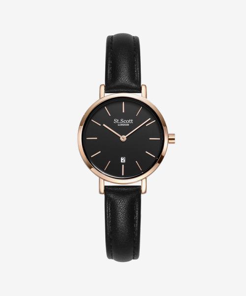 

[Saint Scott London] Saint Scott London Nova Date Leather Watch - Black ST5503RBBK NONE