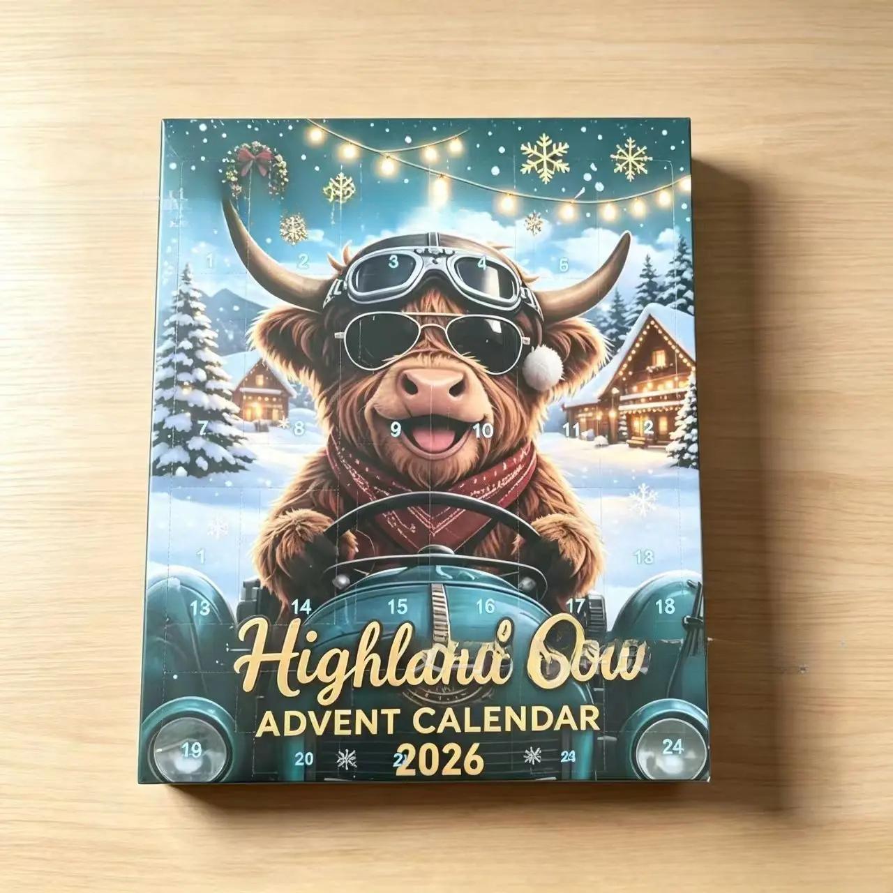 2026 3D Skotijas govs Adventes kalendārs