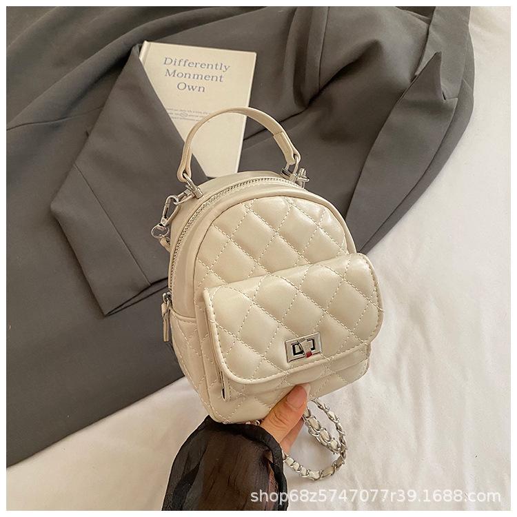 

Xiaoxiangfeng backpack women s 2025 new trendy fashion backpack high value chain bucket bag travel bag белый