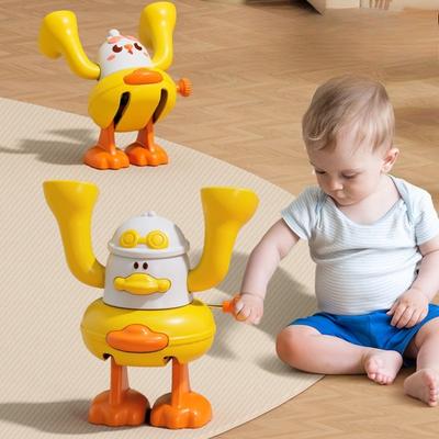 Sürünen Bebek Oyuncakları 6 12 Ay Yuvarlanan Kurmalı Ördek Kurmalı Bebek Karın Üstü Zamanı Bebek Oyuncakları Bebekler İçin Erken Eğitici Oyuncaklar Hediye