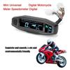 Motorcycle Speedometer LCD Display With Odometer Tachometer Fuel Level White Backlight Waterproof Design For Most Bike Models