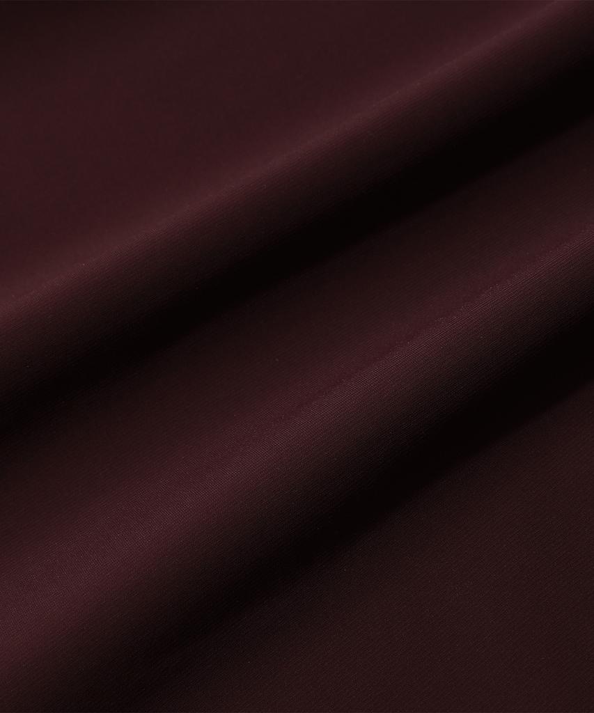 Vintril Round Neck Back Slit String Oversized Dress (Wine)