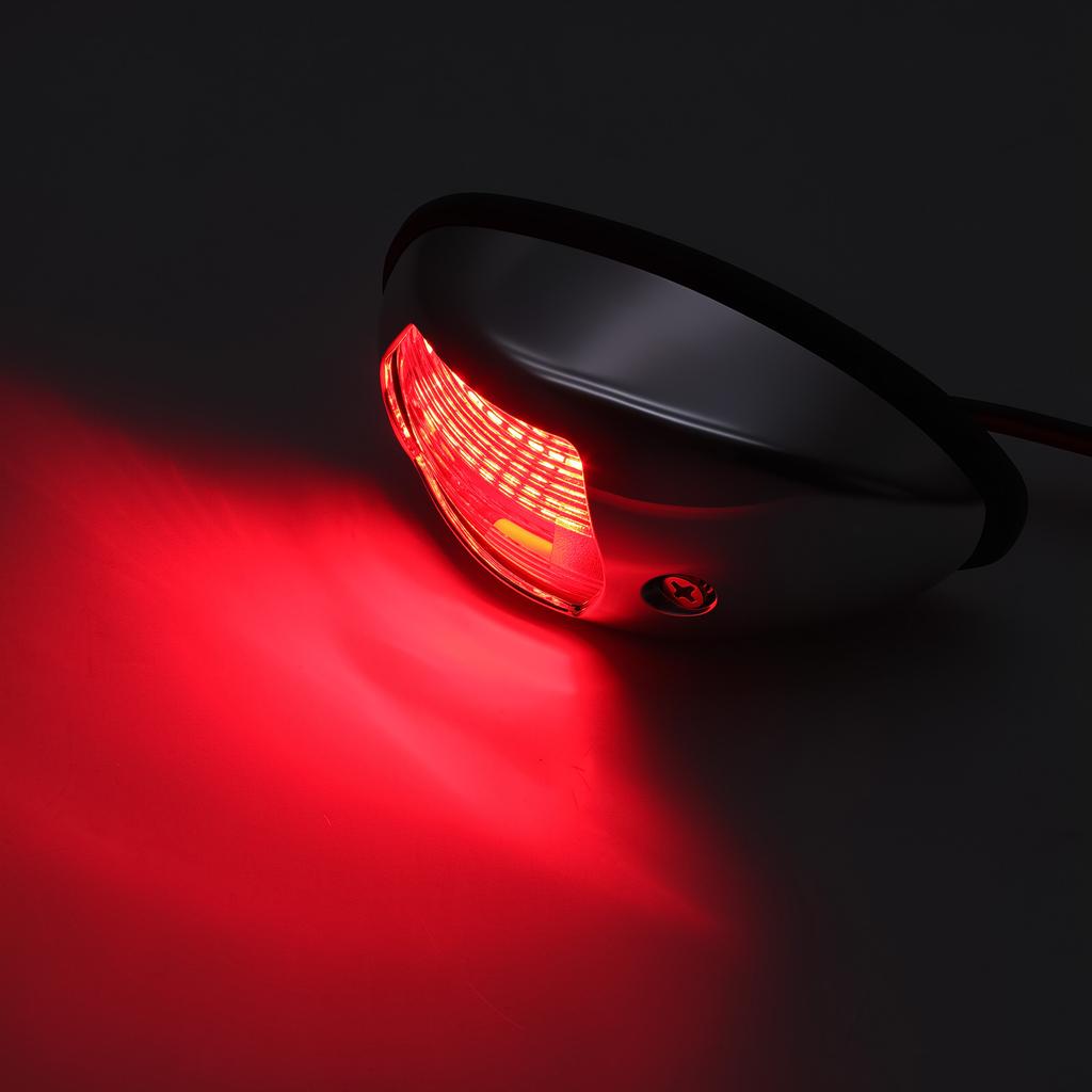 2 PCS Waterproof Yacht Navigation Light 12V 24V Boat Position Lights Marine Lights 27LED Marine Signal Warning Lamp Red & Green