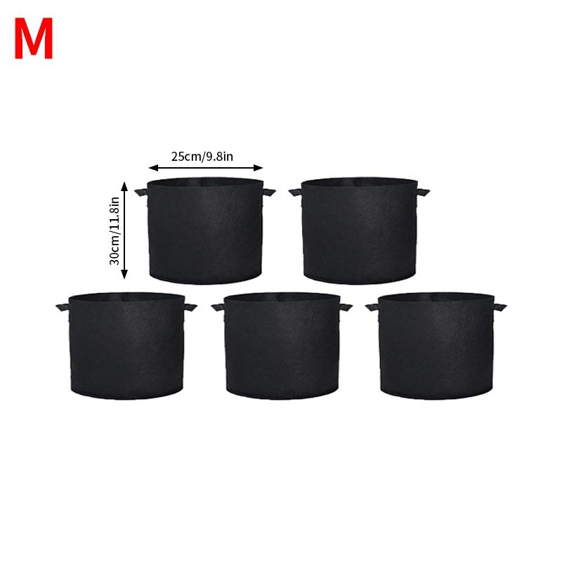 5PCS Vegetable Grow Bags Felt Planting Bag Potato Tomato Seeding Pots Flower Planting Nursery Pots Accessories