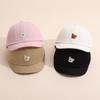Cute Cartoon Embroidered Baby Baseball Cap Solid Color Short Brim Sunshade Hat Boys Girls Kids Sun Hats