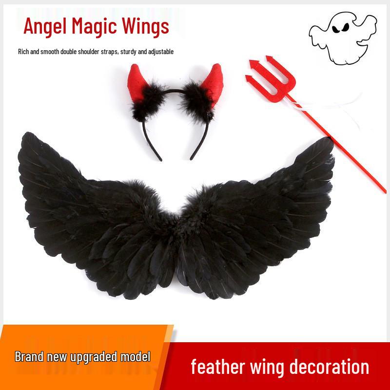Angel Feather Wings Cosplay Props for Children & Adults - Ideal for Halloween & Parties