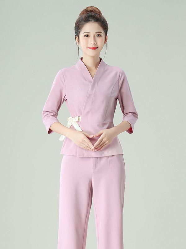 Autumn Women's Beauty Salon Workwear Set: SPA Technician Long Pants Uniform