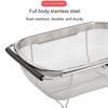 Stainless Steel Colander Strainer with Expandable Handles Rectangular Fine Mesh Sieve Sink Drain Rack for Vegetable Fruits Grain