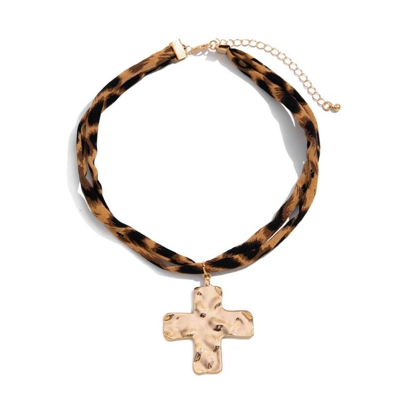 Adjustable Sea Star and Conch Pattern Cotton Cloth Necklace With Alloy Charm for Casual Outfits or Travel Accessories