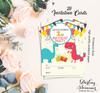 Darling Souvenir Multicolor Birthday Invitation Card Printable Fill or Write In Blank Invites Party Supplies Pack Of 28 5 X 7