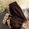 Pantaloni casual retrò da donna in velluto a coste invernali o primaverili, pantaloni a gamba larga Harajuku, pantaloni da jogging street, pantaloni dritti a vita alta