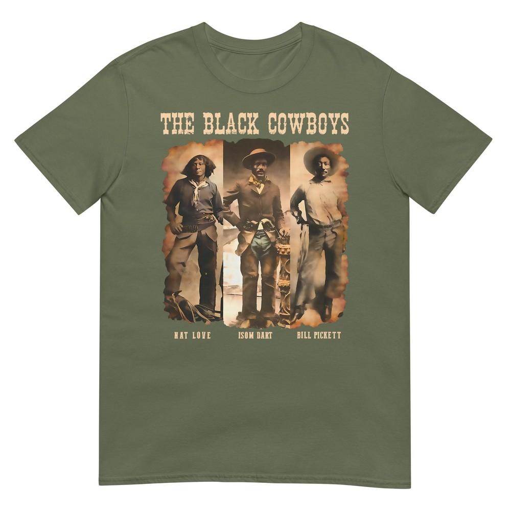 Black Cowboy Western Rodeo Melanin Black History Texas Unisex Tshirt