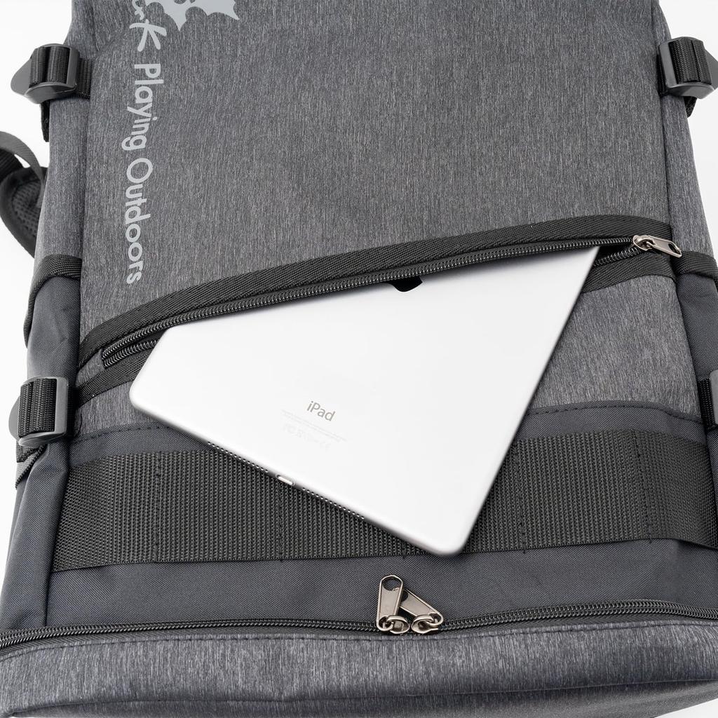 LOGOSPark Large Capacity Square Backpack Daypack for Outdoor and Freshmen Activities, Camping, School, Commuting, Men's