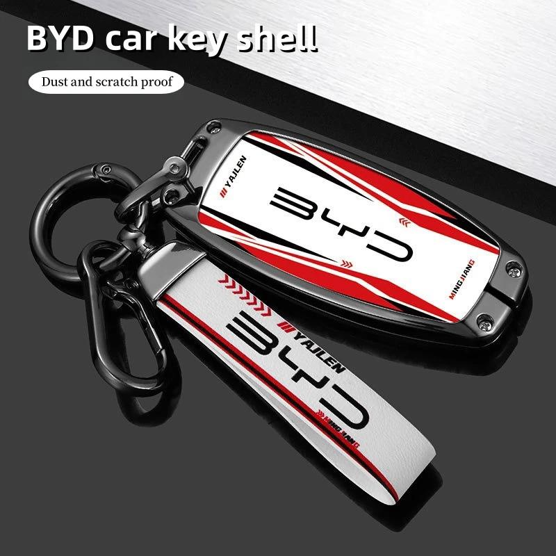 NEW Car Remote Key Case Fob Cover Holder Shell Bag for BYD Song Plus Atto 3 Han EV Tang DM Qin Seal Dolphin Keychain Accessories