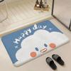 Floor Mat Eco Flannel Doormat Non-Slip Odorless Indoor Soft Short Plush Floor Rug INS Korean Cute Style