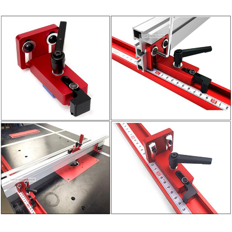 Router Table Fence Aluminum Multi T-Track Table Saw Profile Fence Woodworking T-Slot Miter Track Connector and Fence Stoppe