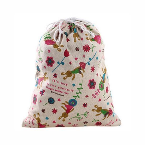 Fruit Print Drawstring Storage Bag Change Coin Lipstick Headphone Pouch Mini Cute Candy Jewelry Pocket Organizer Cosmetic Bags