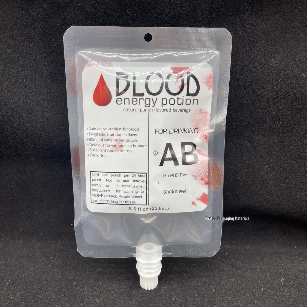 Halloween Blood Bag Prank Props - Realistic Beverage Decoration