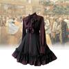 Butterfly Medieval Gothic Bow Dress Cosplay Costume Steam Punk Womens Dress Cos