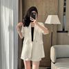 Women's Short Sleeve Suit Jacket & Shorts Set