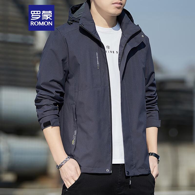 ROMON Men's Hooded Business Casual Jacket MK58