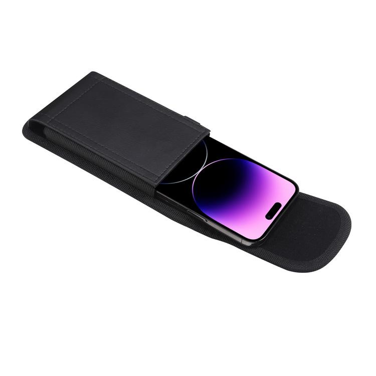 Men's Leather Vertical Belt Phone Case with Magnetic Closure for 6.1-6.7 Inch Devices - Ideal for Seniors