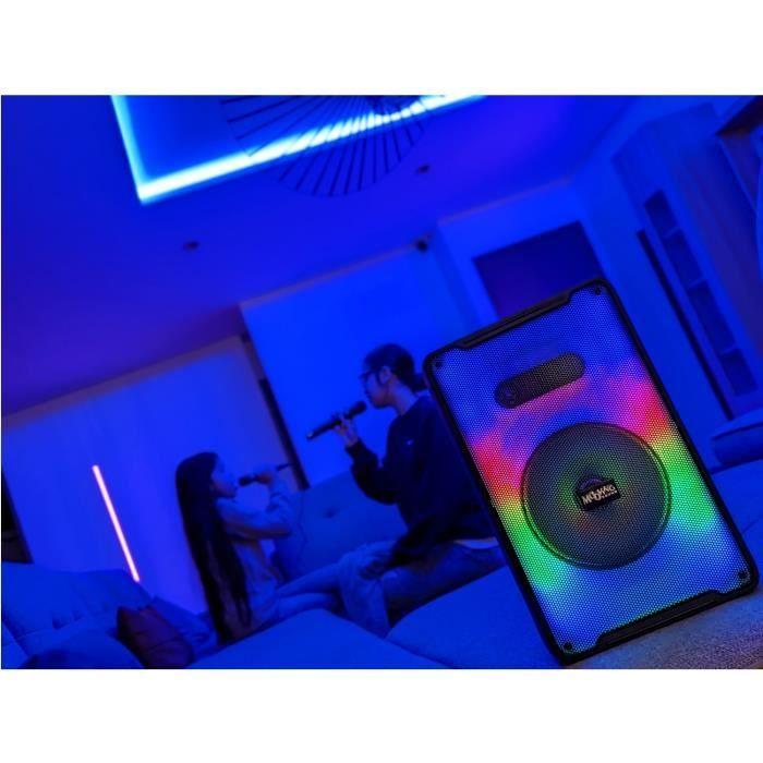 Enceinte Autonome sur Batterie Karaoke 500W MS-KARA-MOOV500 USB Bluetooth - 2 Micros - Karaoke - Enfant