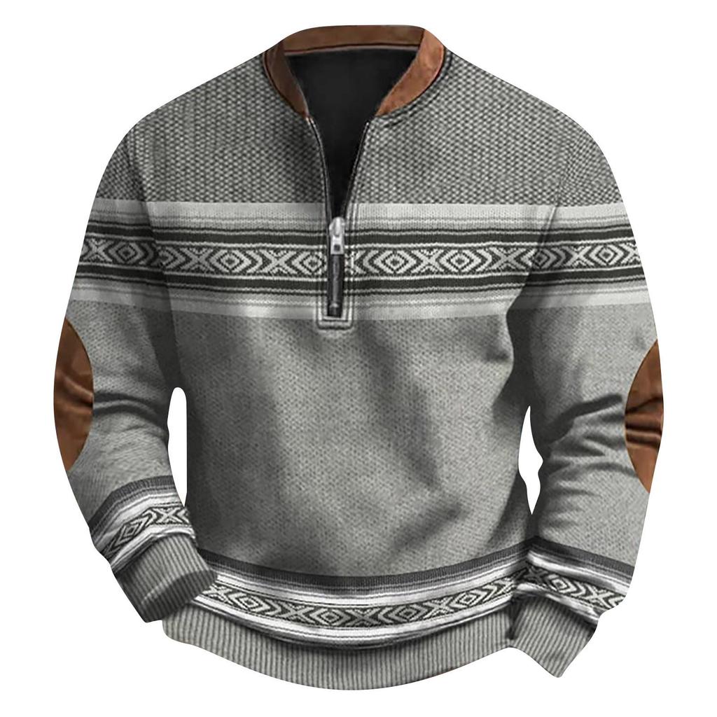 Men's Retro Casual Gradient Printed Sweatshirt