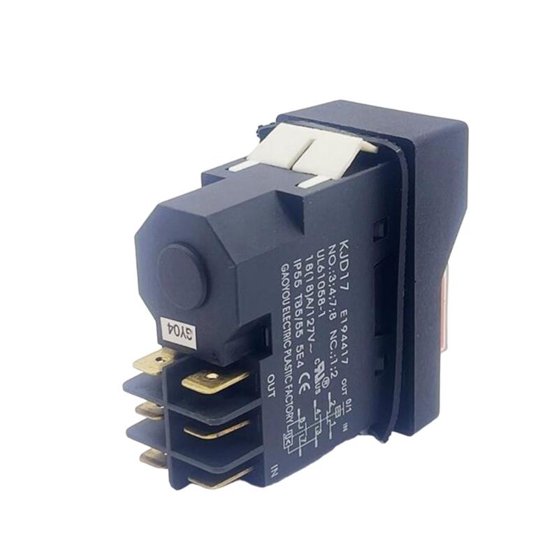Convenient 127V Electromagnetic Push Button 127V 18A 6 Pin Small Button Switches Efficient Push Button with Brakes