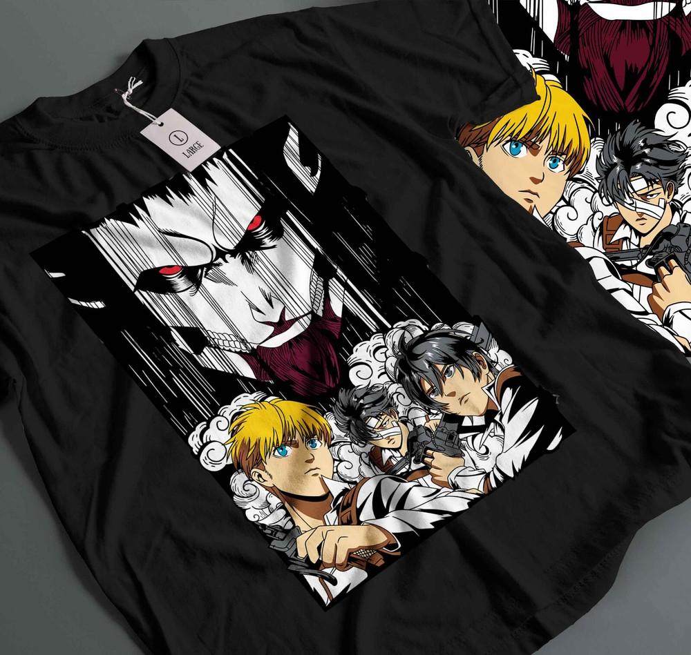 

Атака Титанов Микаса Эрен и Микаса Футболка Девушка Аниме AOT Футболка Подарок 172 2XL