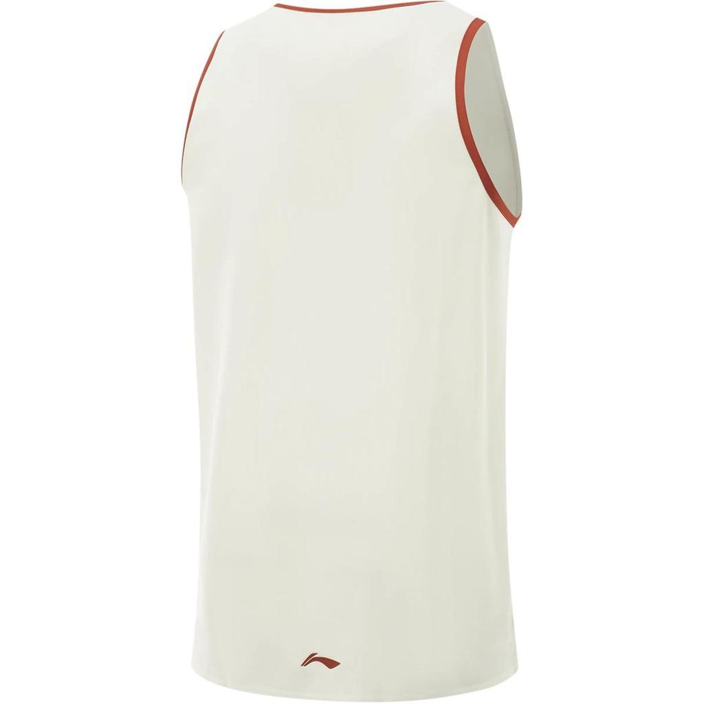 Li-Ning Color Block Bedruckt Rundhals Bequem Atmungsaktiv Vielseitig Lässig Basketball Weste Herren Oberteile Off-White AAYU425-1