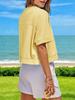 Womens Oversized Crop T Shirt Short Sleeve Workout Tee With Side Pockets