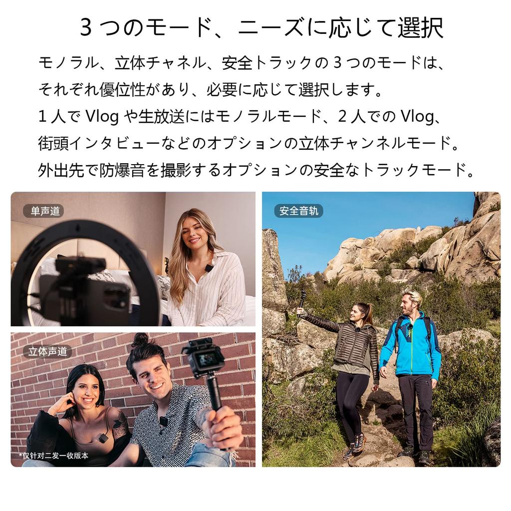 Hollyland Lark150 Microphone with OLED Display, 2.4G Digital Lavalier Lapel Wireless Microphone, 1 Transmitter & 2 Receivers, for Cameras, DSLRs, and