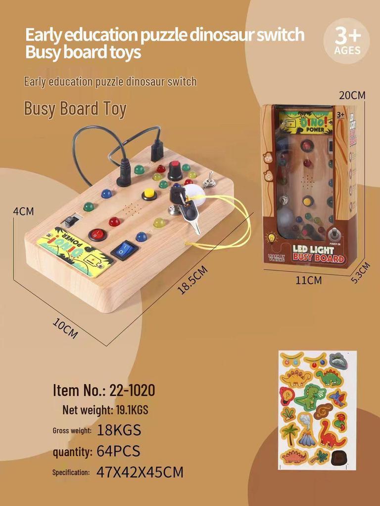 Cross-Border Montessori LED Busy Board: Interactive Circuit & Socket Toy for Early Childhood Education