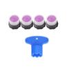 Lot de 4 aérateurs de robinet d'évier M16,5 mm, limiteur de débit de 1,2 GPM, buse d'eau pour robinet de cuisine