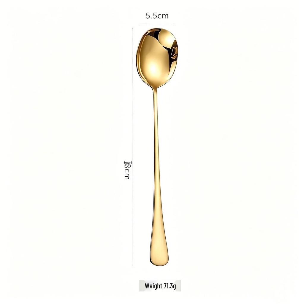 Stainless Steel Buffet Serving Spoon and Fork Set with Long Handles for Canteens and Restaurants