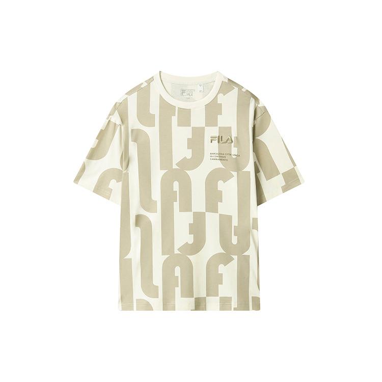 

New FILA T Shirts Men s Ecru F11M319106F-IV XXL