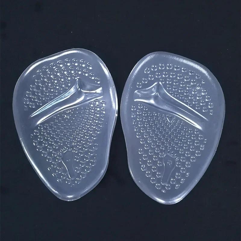 Silicone Pads for Women's Shoes Non-slip Inserts Self-adhesive Forefoot Heel Gel Insoles for Heels Shoe Anti-Slip Foot Pad
