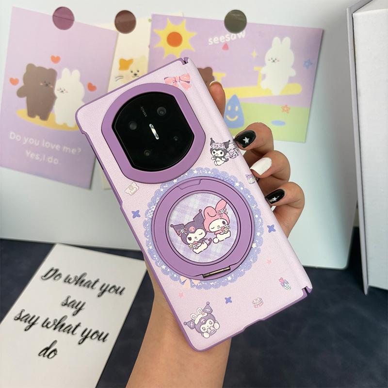 Applicable to Huawei MateX7 skin cartoon mobile phone case, new X6 central axis hinge all-inclusive rotating bracket protective case