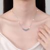 Korean Style Zircon White Gold Plated Necklace Pendant