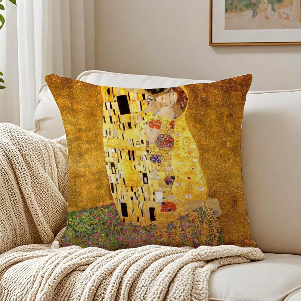 Nouveau Austrian Art GGustav Klimt Cushion Cover Pillowcase Antidustmite living Room Sofa Decor Cushion Room