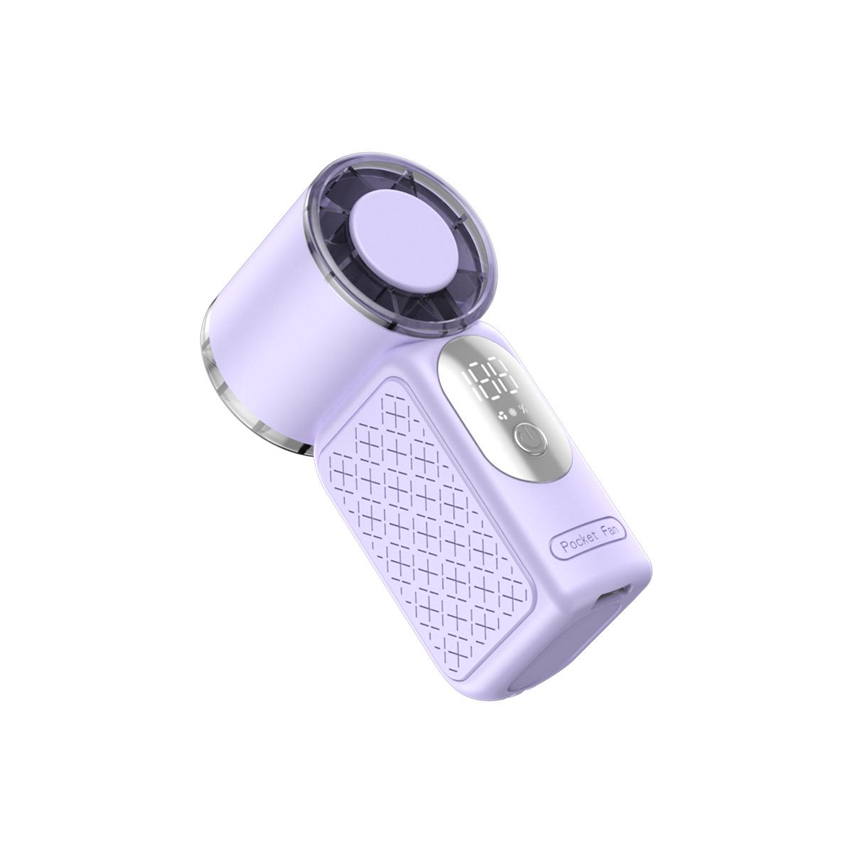 New T240 High-Speed Brushless Portable Fan with Digital Display T240 Pocket High-Speed Fan [Pink]