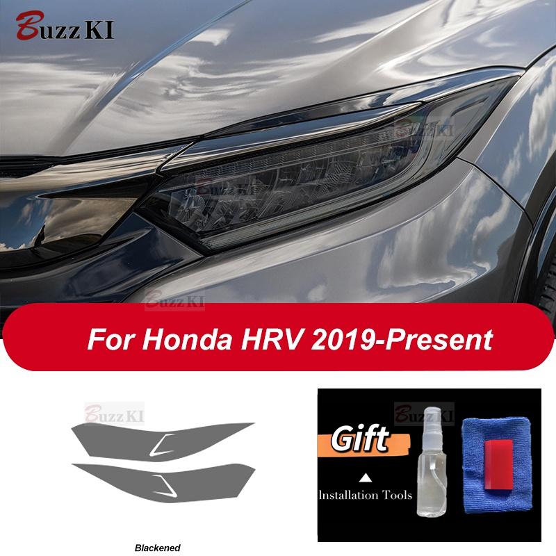 2 Pcs Car Headlight Protective Anti Scratch Film Transparent Black TPU Sticker For Honda HRV 2016 2017 2018 2019 2020 Accessory