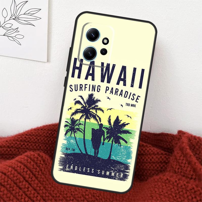 Palms Beach Surf Case For Xiaomi Redmi Note 13 9 10 11 12 14 15 Pro Plus Cover For Redmi 15 C 12C 13C 14C 10C