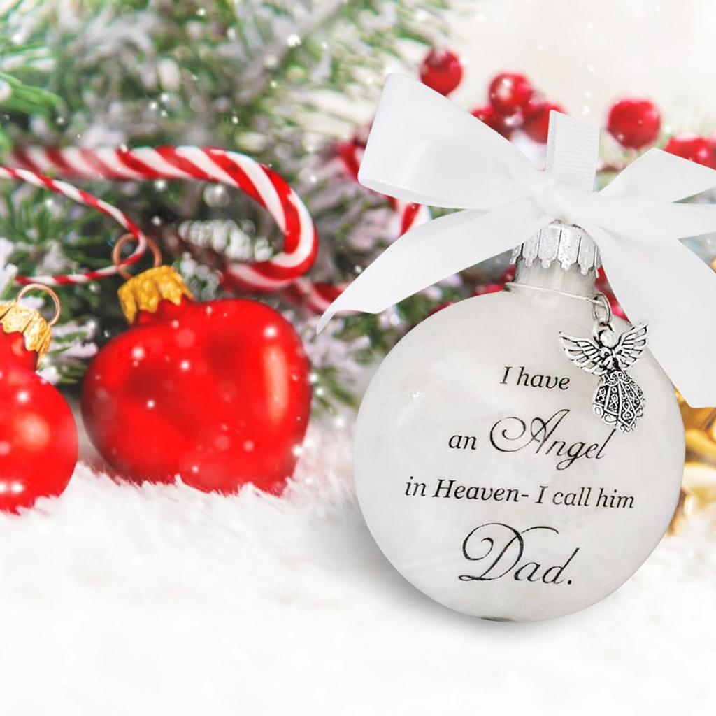 Christmas Hanging Decoration Ball Pendants Angels In Heaven Decor Memorial Ornament Christmas Tree Hanging Ornament