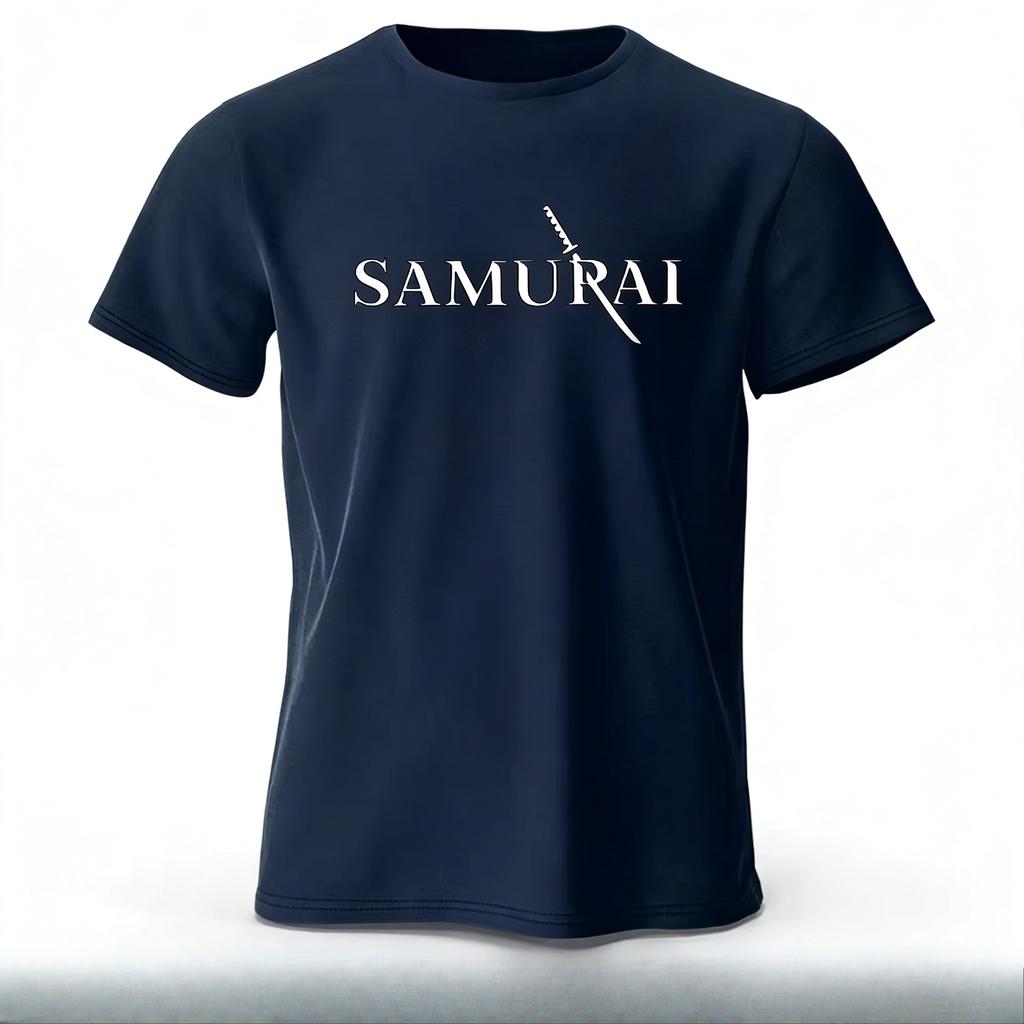Samurai Sword Sharp Printed Mens TShirt 100 Cotton Oversized Martial Arts Fashion Graphic Tees for Women Tops Tees Streetwear